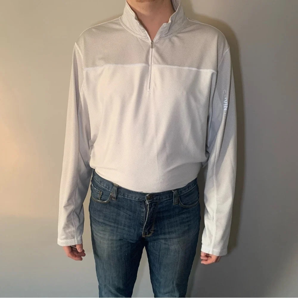 🌟HOST PICK🌟Mens Calvin Klein Performance white &  grey lightweight sweater XXL